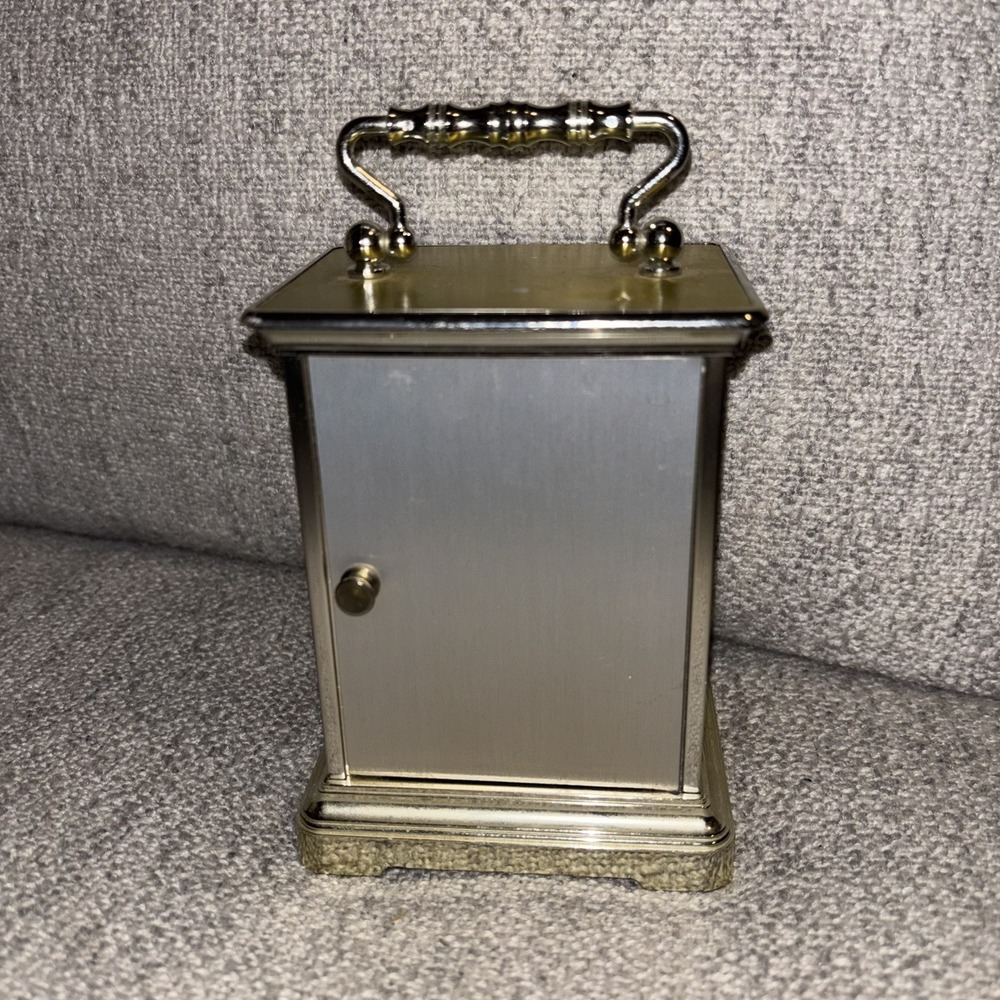 Vintage Seth Thomas Gold Brass Rapture Carriage Quartz Clock Model 243 90s Retro - Picture 2 of 9